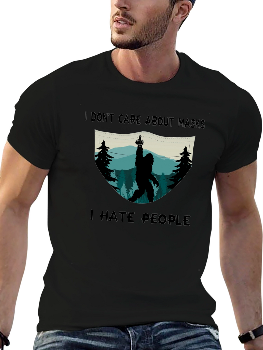 I Hate People Sasquatch Graphic T-Shirt