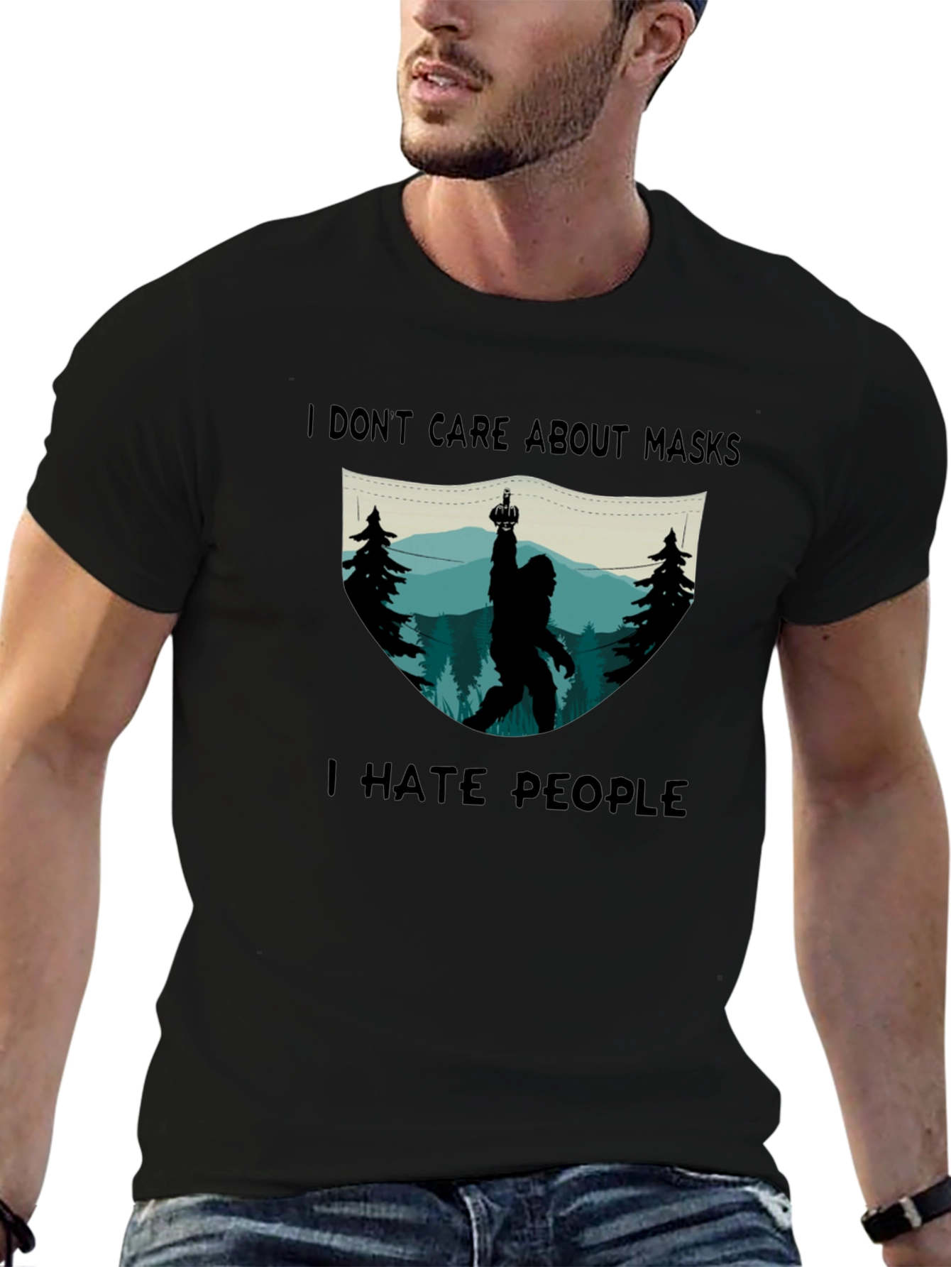 I Hate People Sasquatch Graphic T-Shirt