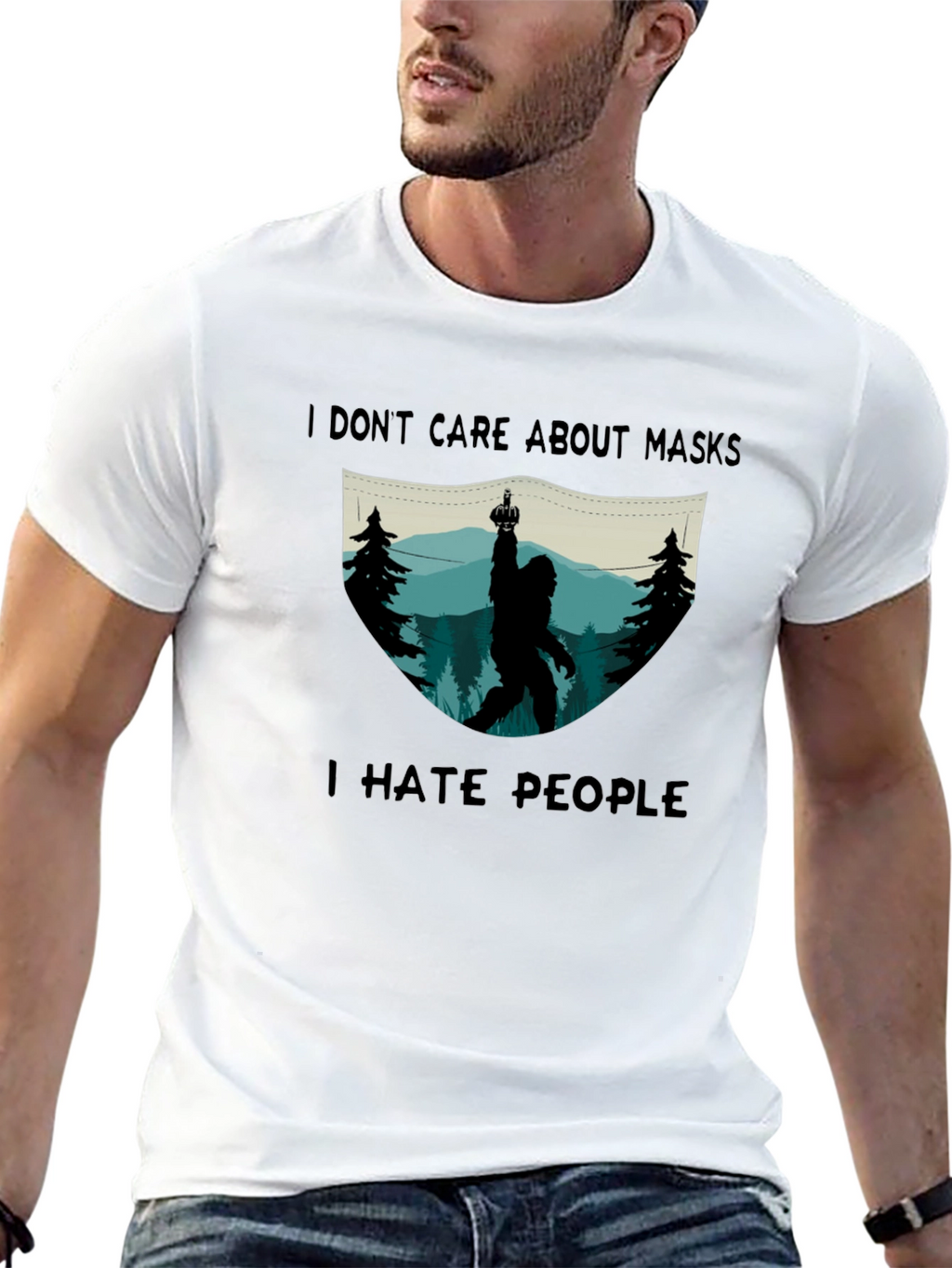 I Hate People Sasquatch Graphic T-Shirt