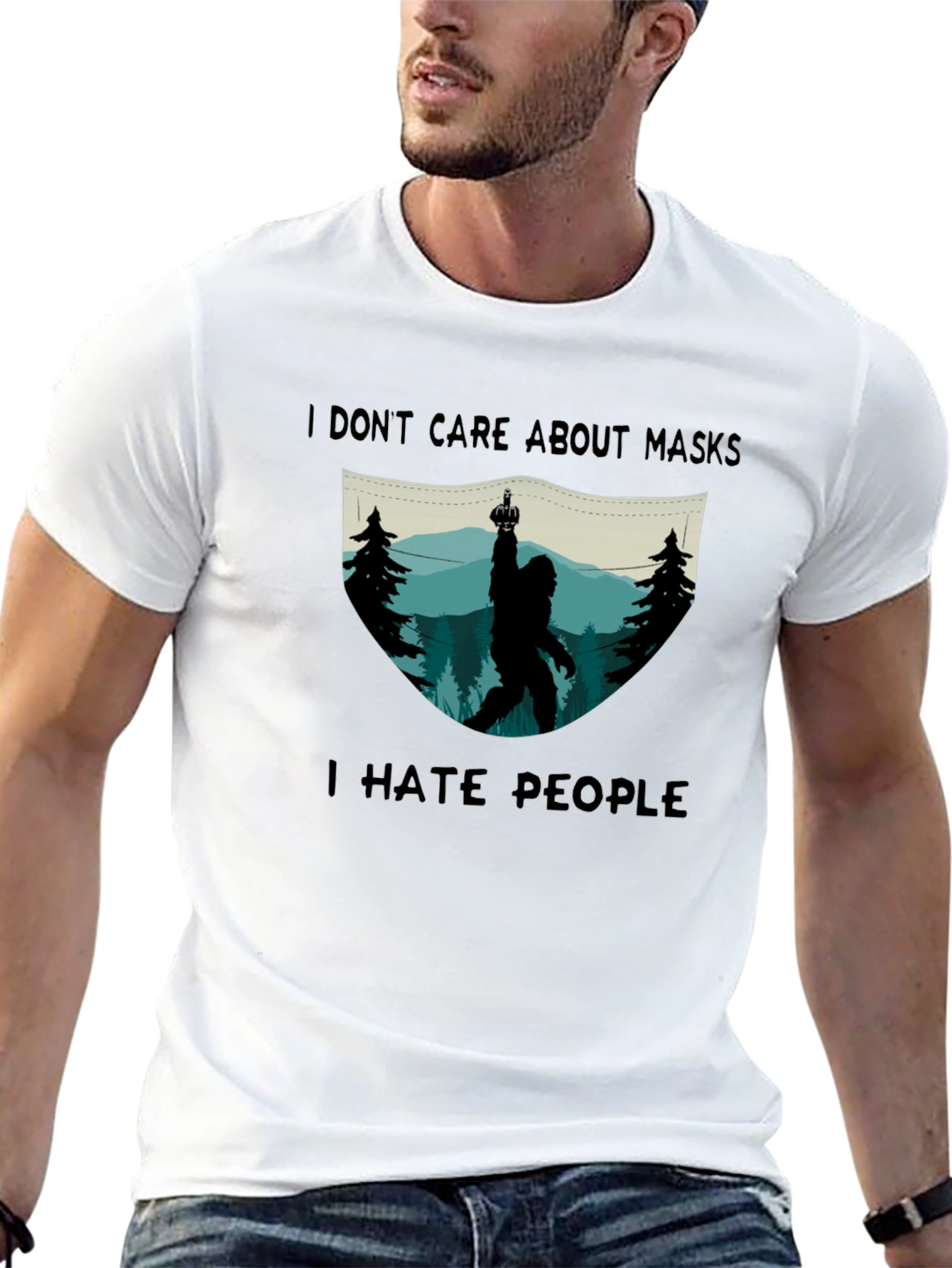 I Hate People Sasquatch Graphic T-Shirt
