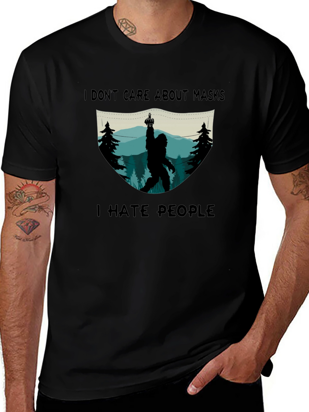 I Hate People Sasquatch Graphic T-Shirt
