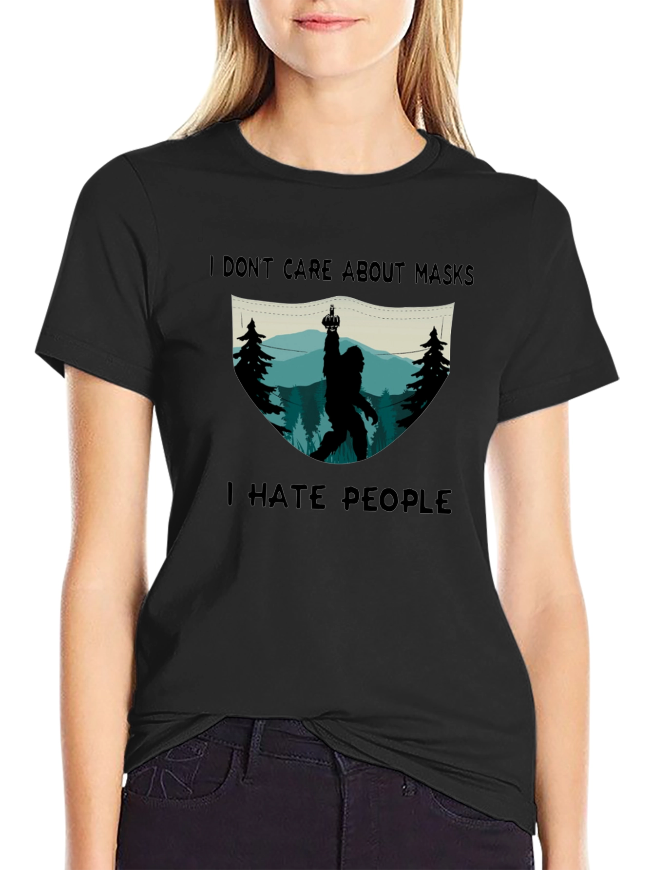 I Hate People Sasquatch Graphic T-Shirt