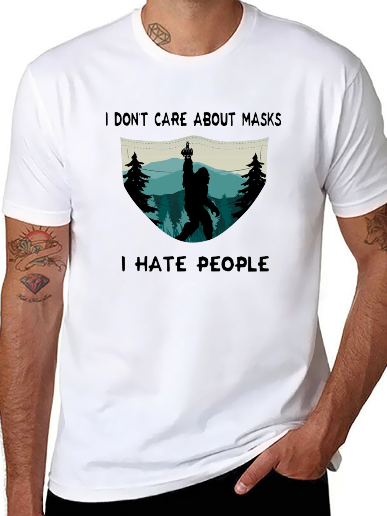 I Hate People Sasquatch Graphic T-Shirt