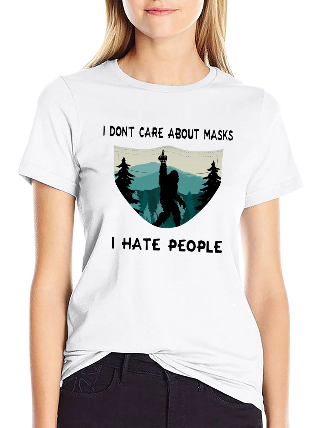 I Hate People Sasquatch Graphic T-Shirt
