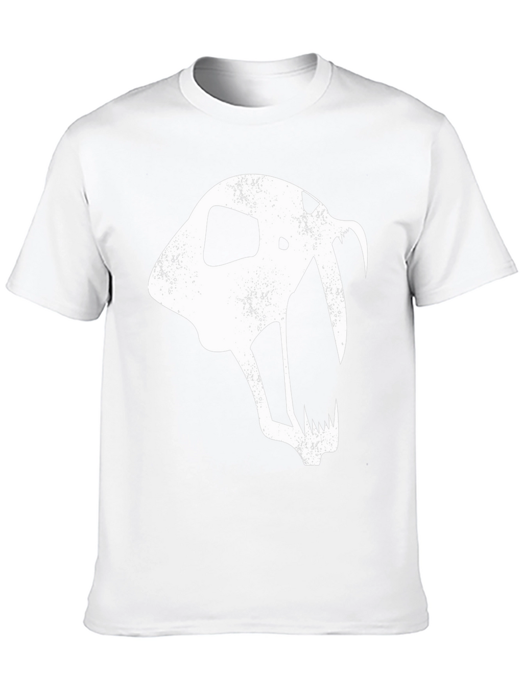 Saber-Toothed Cat Skull Graphic T-Shirt - Black