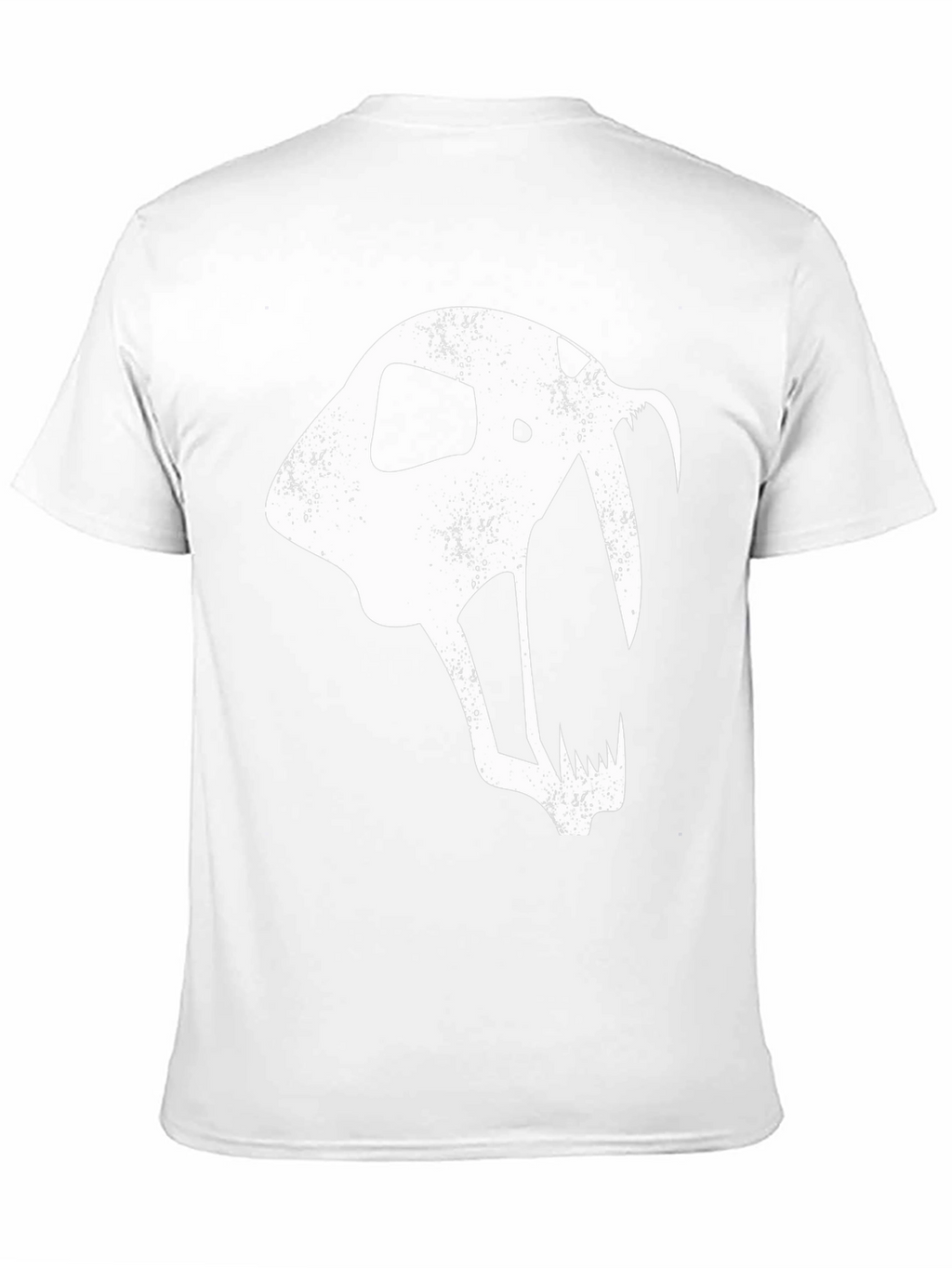 Saber-Toothed Cat Skull Graphic T-Shirt - Black