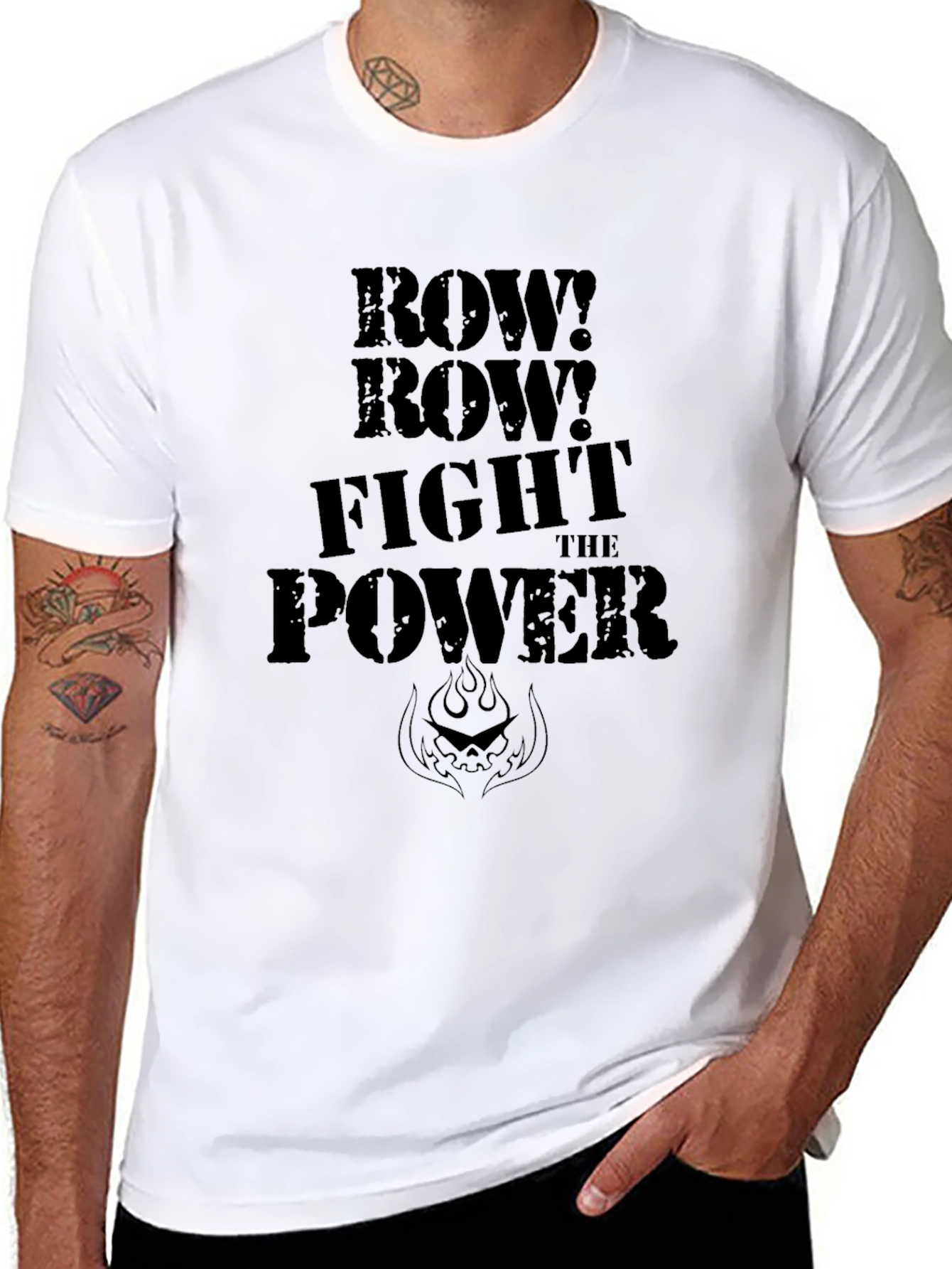 Row! Row! Fight The Power Black T-Shirt