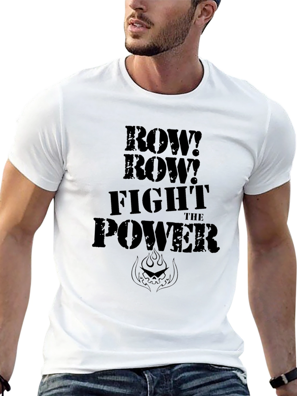 Row! Row! Fight The Power Black T-Shirt