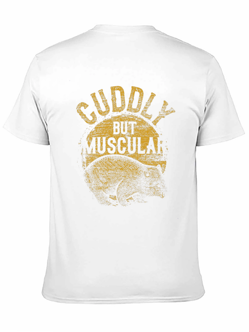Cuddly But Muscular Bear Graphic Tee - Black