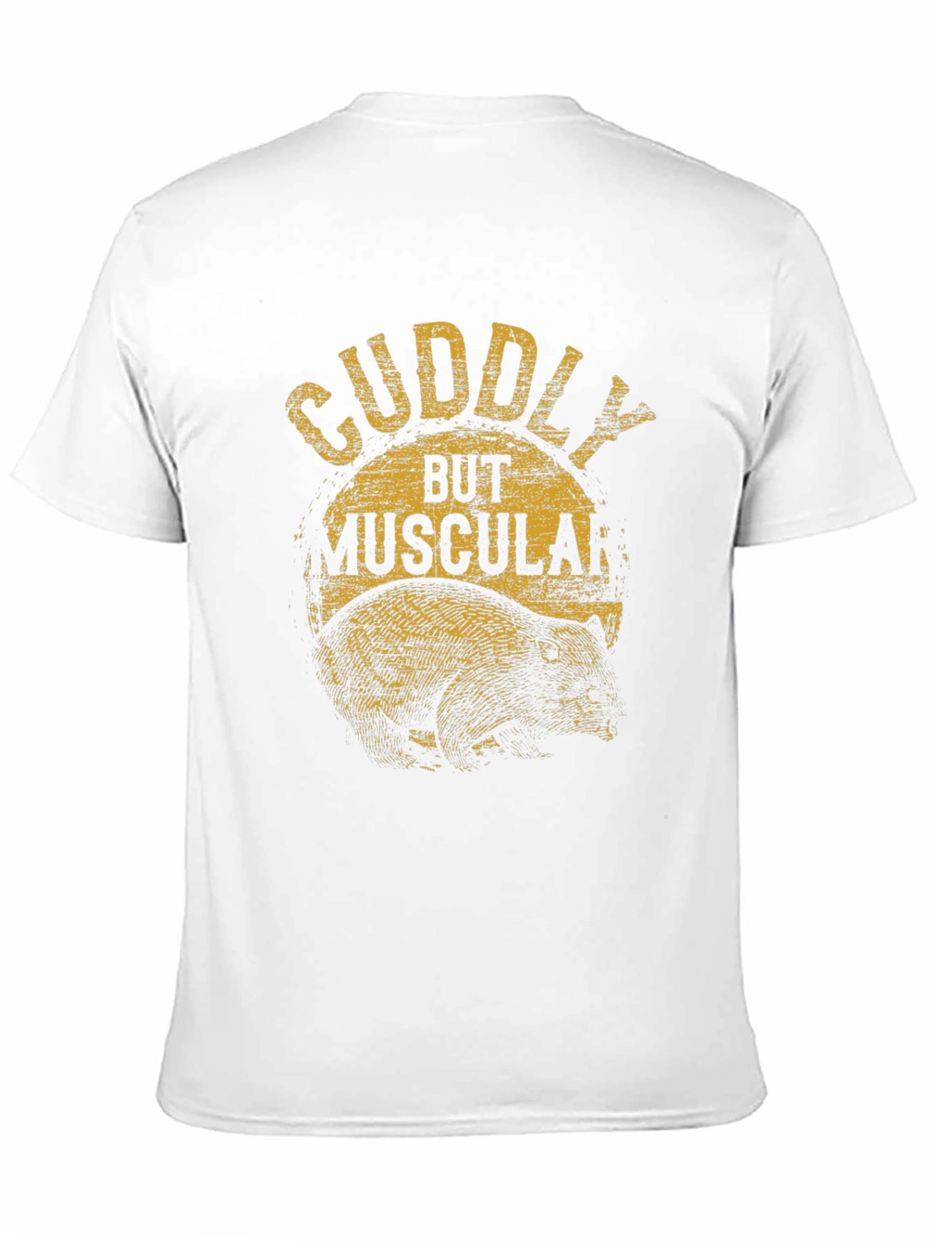 Cuddly But Muscular Bear Graphic Tee - Black