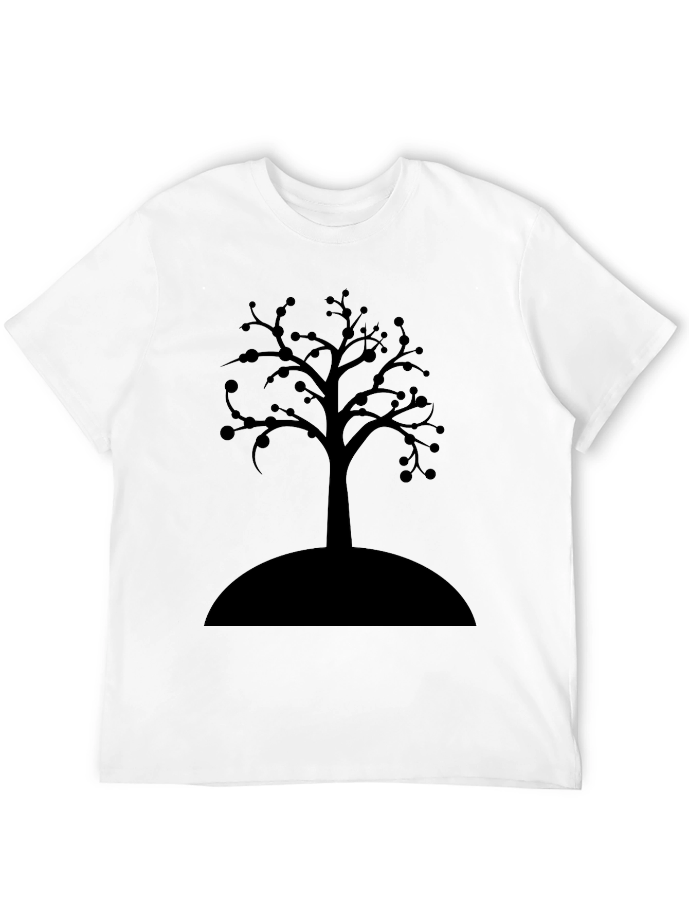 Black Tree Graphic T-Shirt - Modern Casual Wear