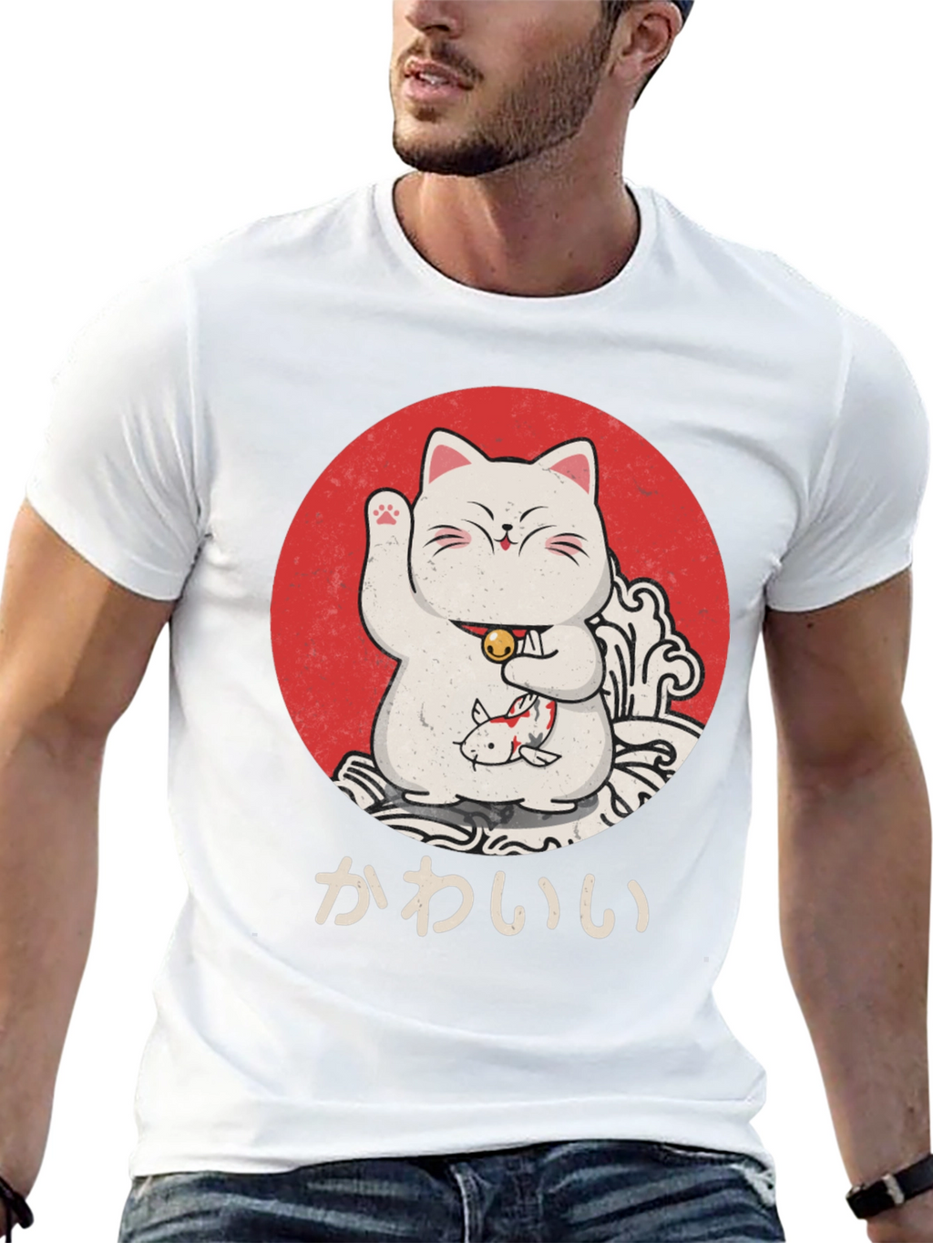 Lucky Cat T-Shirt - Kawaii Design