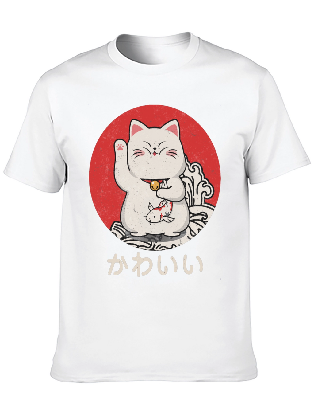 Lucky Cat T-Shirt - Kawaii Design
