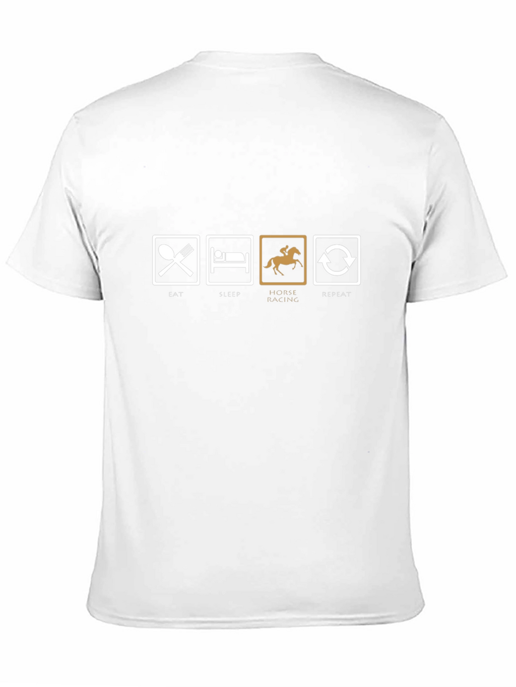 Eat Sleep Horse Racing Repeat T-Shirt - Black
