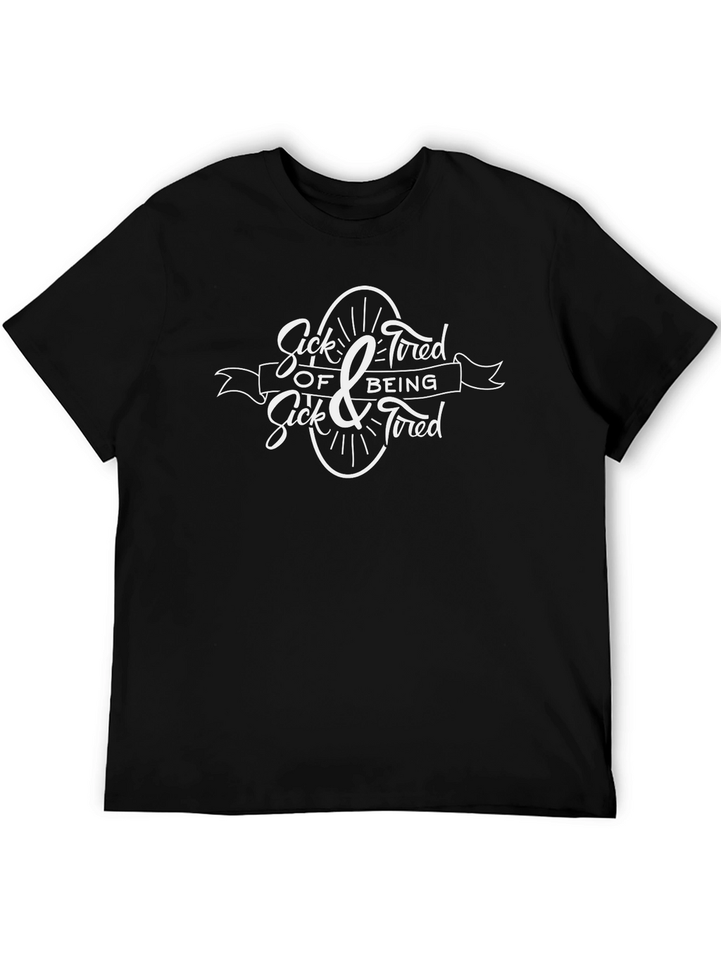 Sick & Tired Graphic Tee - Black Cotton Blend
