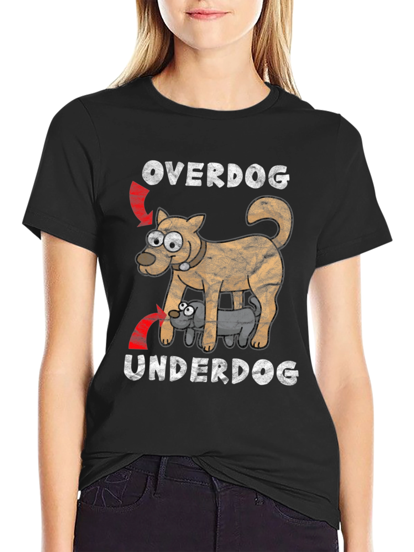 Overdog Underdog Graphic Tee - Funny Dog Lover Shirt