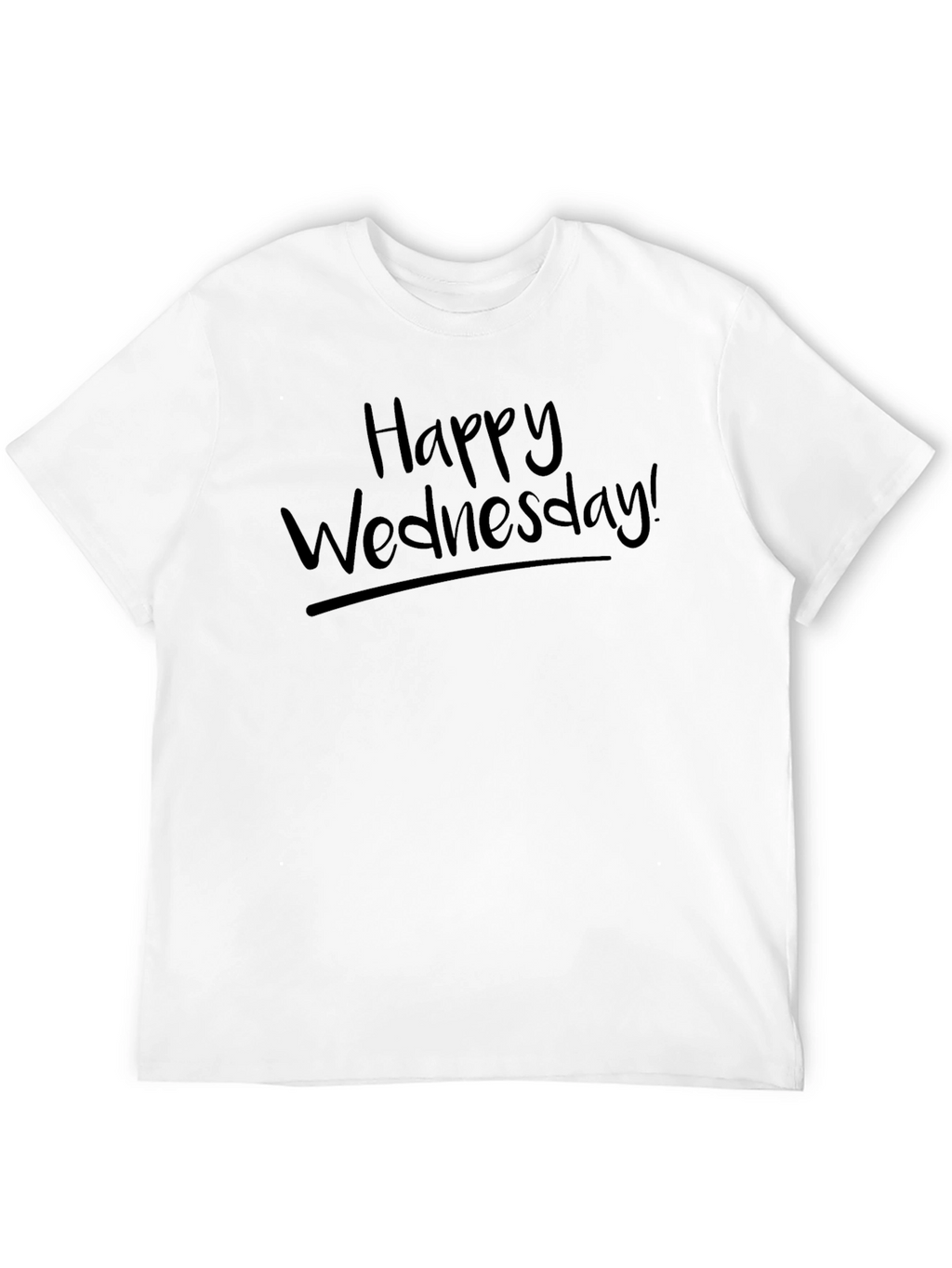 Happy Wednesday! Black Graphic T-Shirt