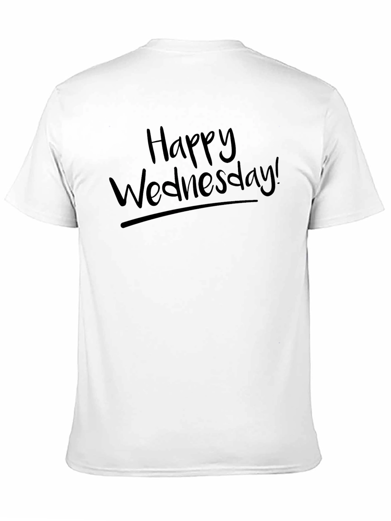 Happy Wednesday! Black Graphic T-Shirt