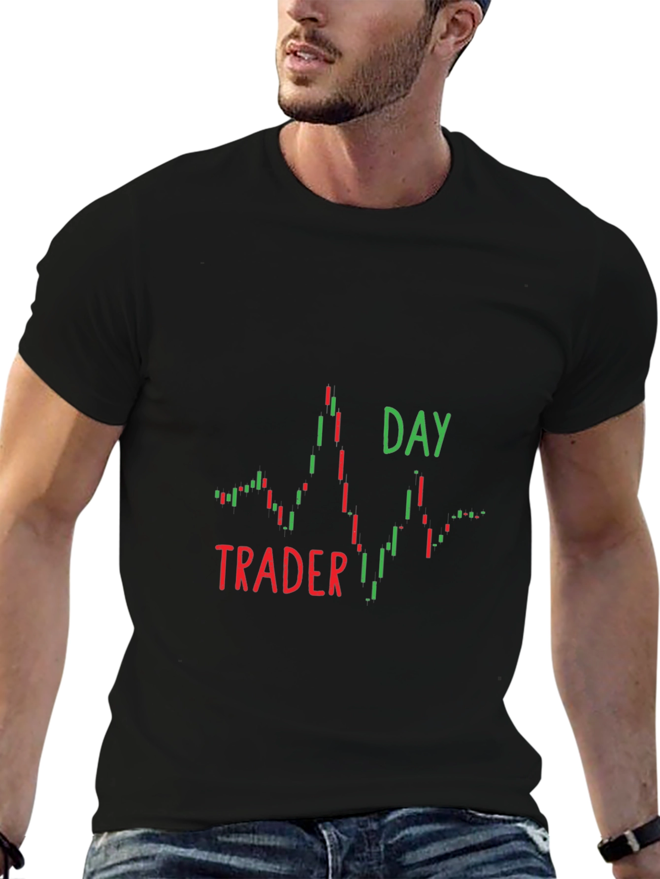 Day Trader Candlestick Chart Graphic T-Shirt