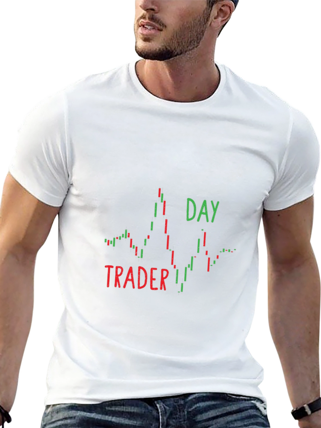 Day Trader Candlestick Chart Graphic T-Shirt