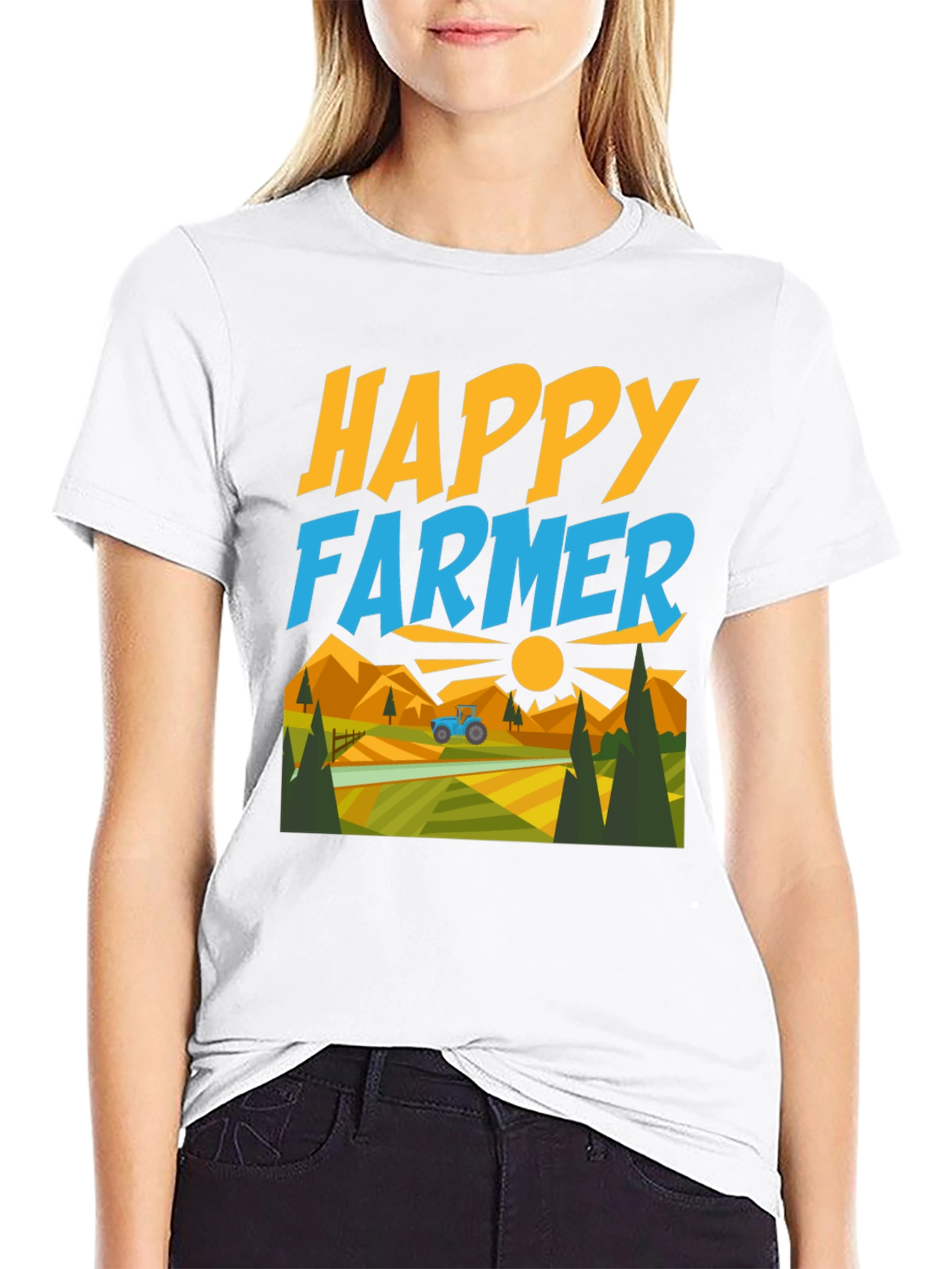 Happy Farmer Graphic T-Shirt - Farm Life Tee