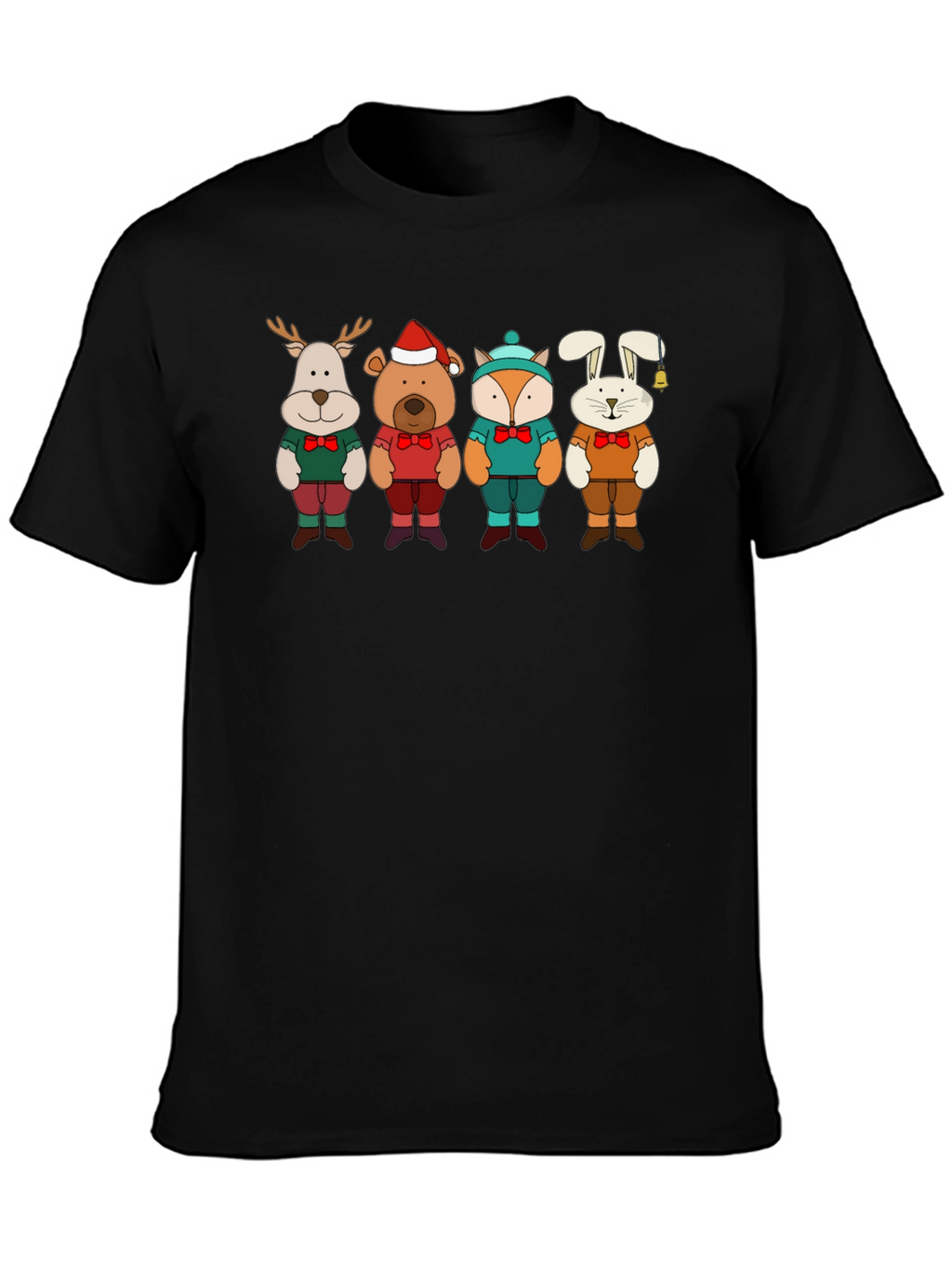 Festive Animal Crewneck T-Shirt