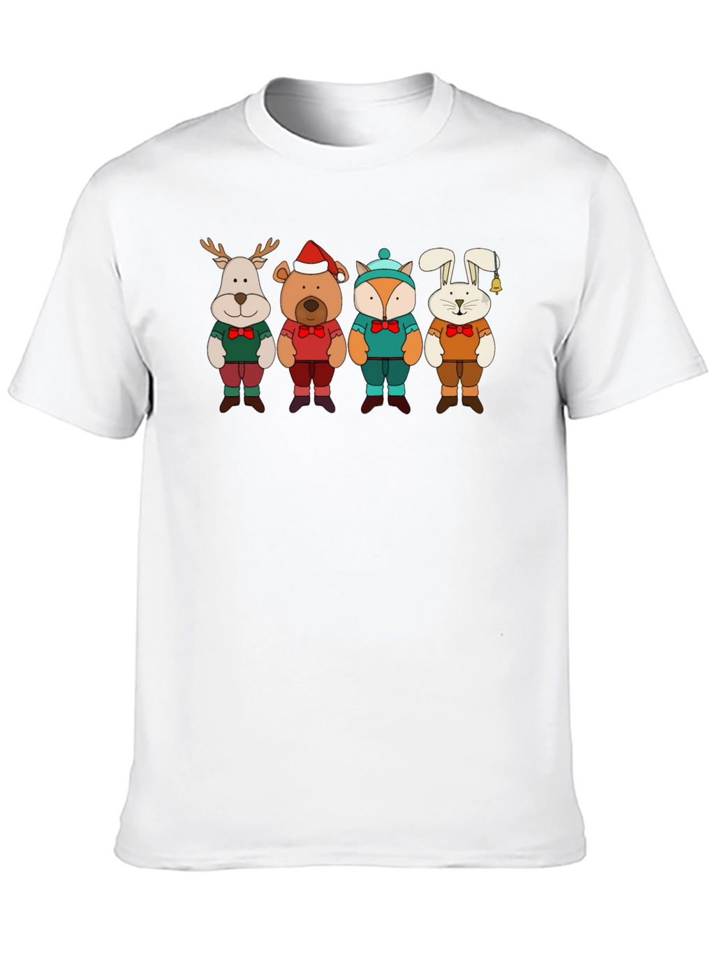 Festive Animal Crewneck T-Shirt