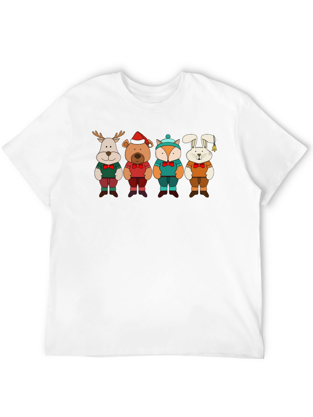 Festive Animal Crewneck T-Shirt
