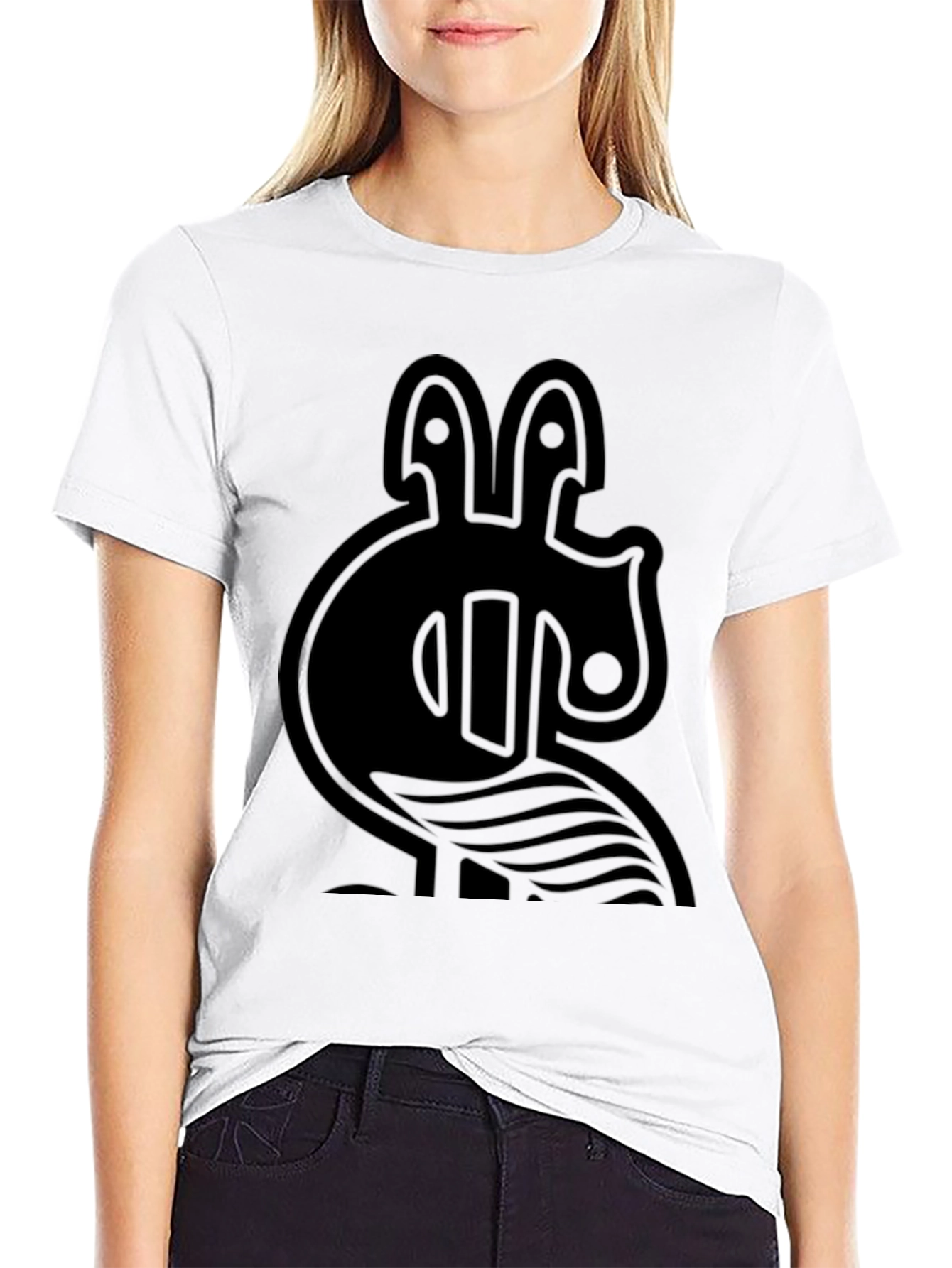 Abstract Graphic Print Mens Black T-Shirt