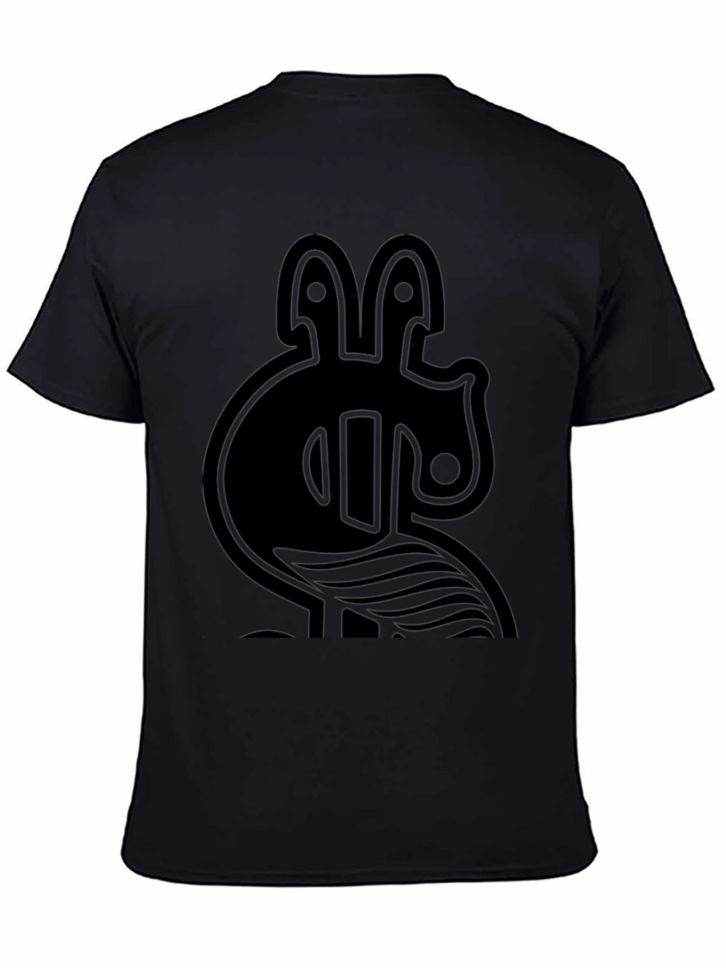 Abstract Graphic Print Mens Black T-Shirt