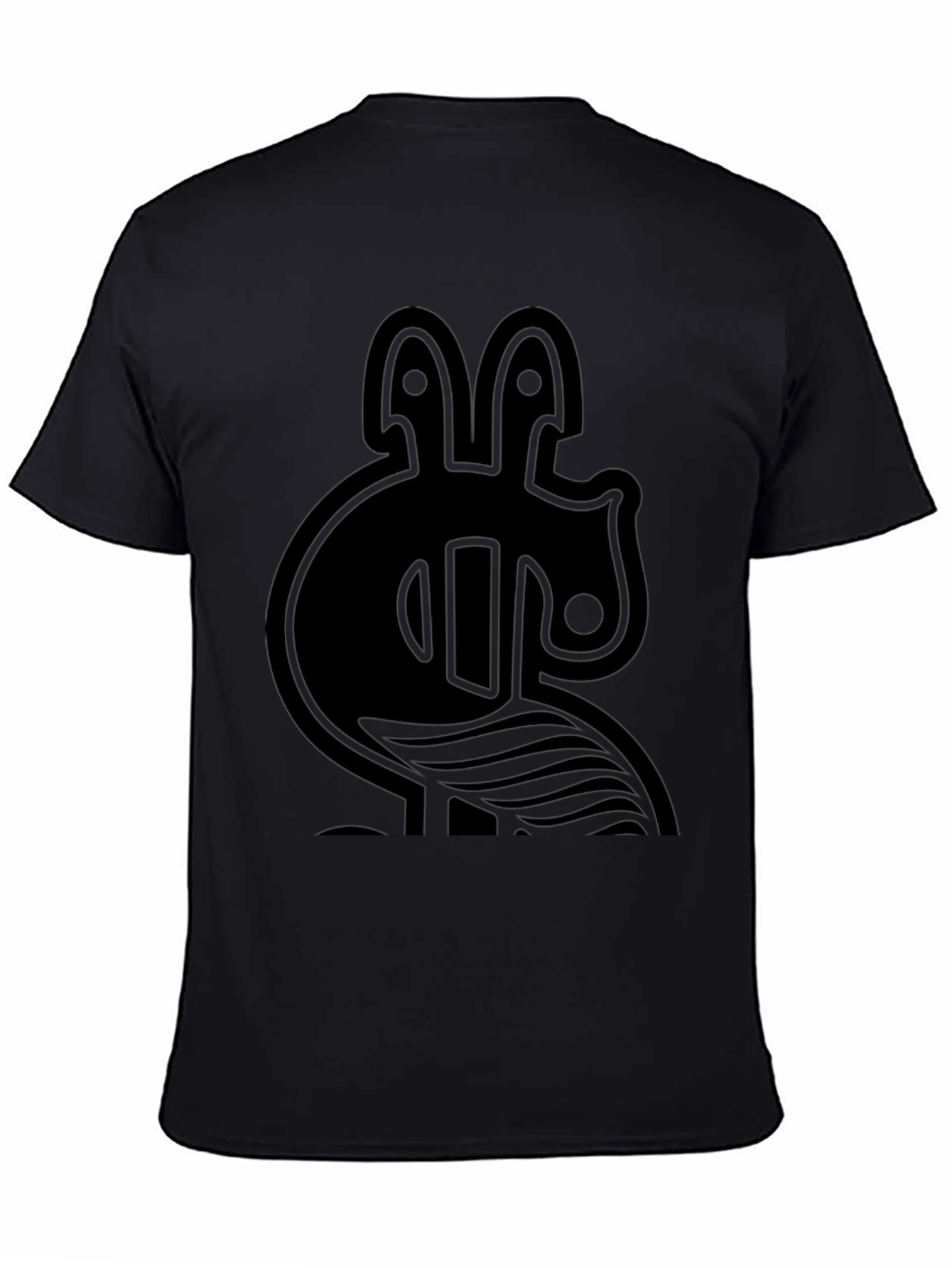 Abstract Graphic Print Mens Black T-Shirt