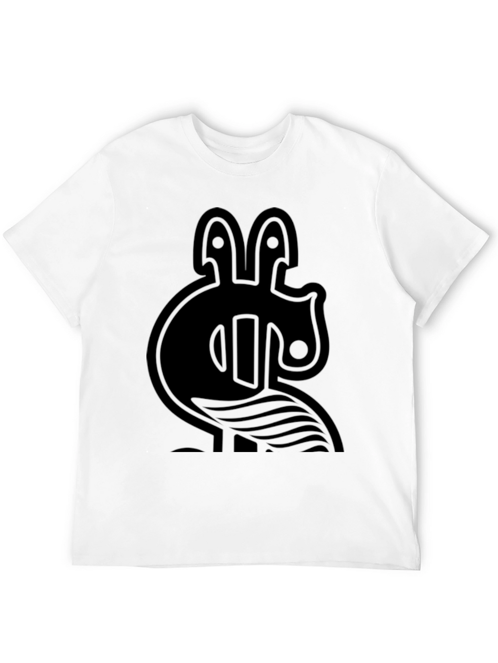 Abstract Graphic Print Mens Black T-Shirt