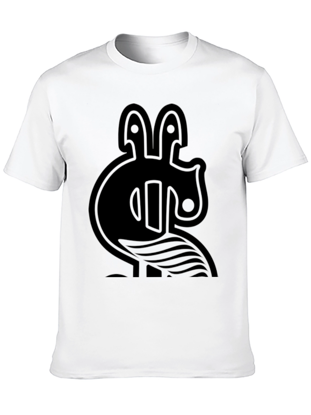Abstract Graphic Print Mens Black T-Shirt