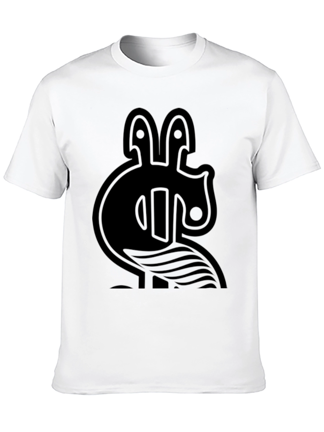 Abstract Graphic Print Mens Black T-Shirt