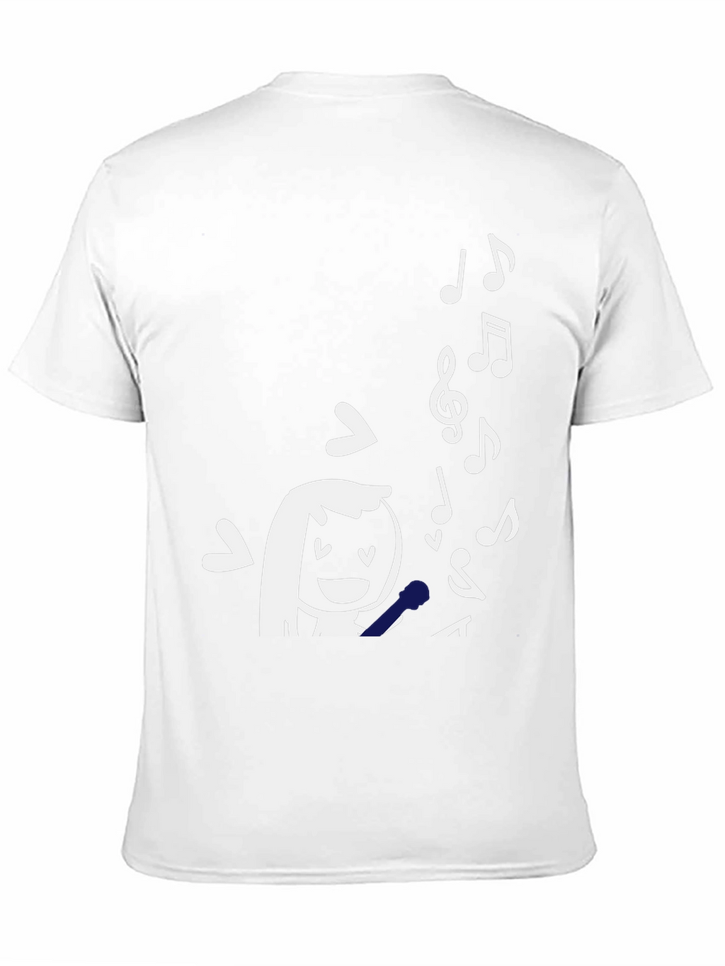 Singing Girl Graphic Tee - Black Cotton T-Shirt