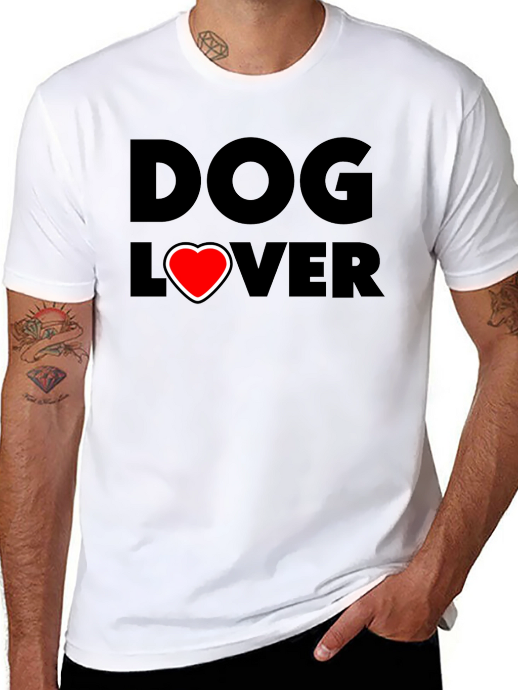 Dog Lover T-Shirt - Heart Graphic Tee