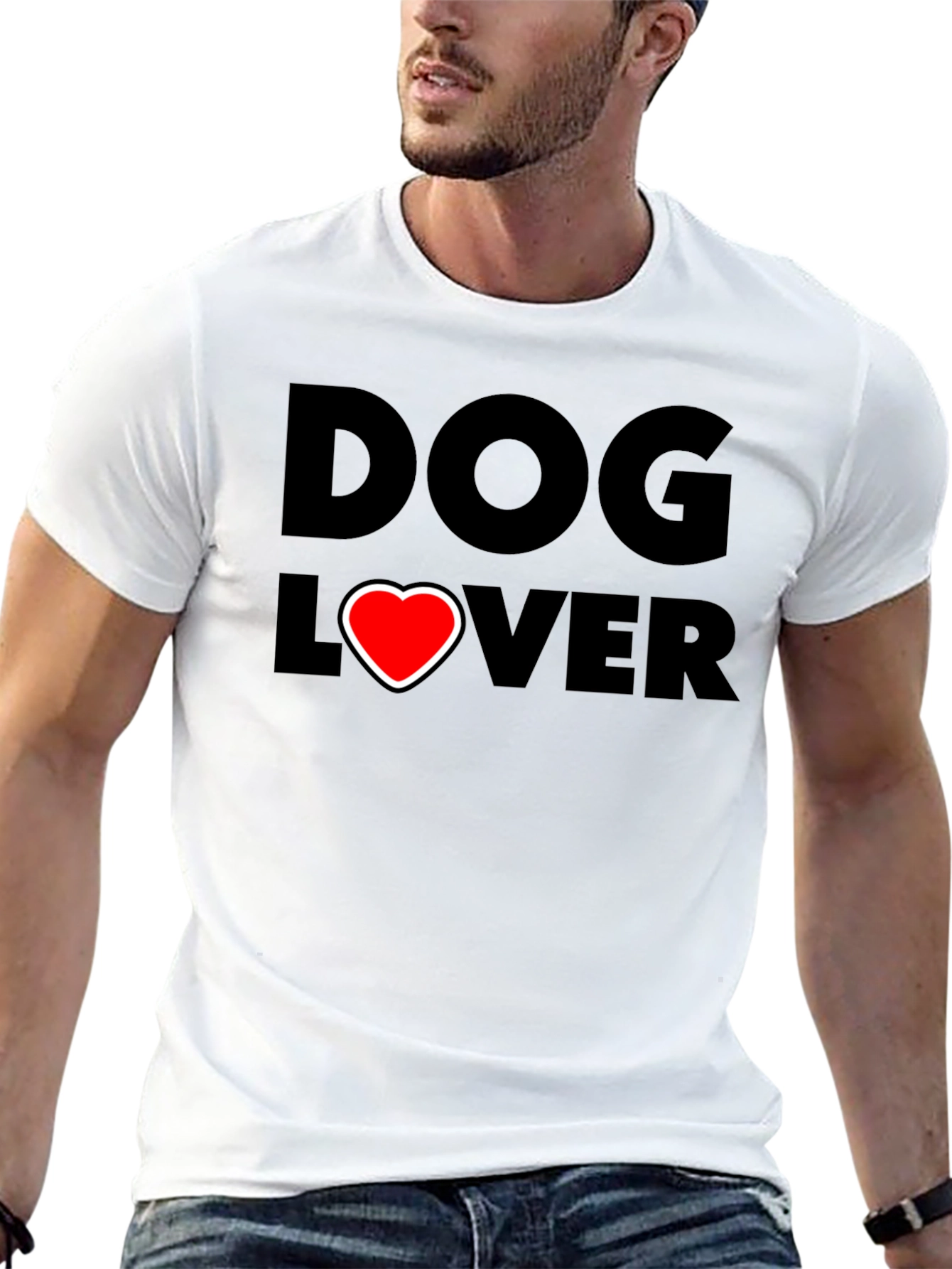 Dog Lover T-Shirt - Heart Graphic Tee