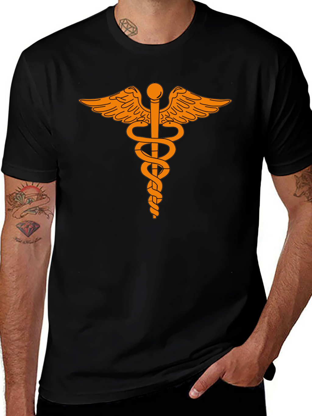 Caduceus Graphic Tee - Medical Symbol Shirt