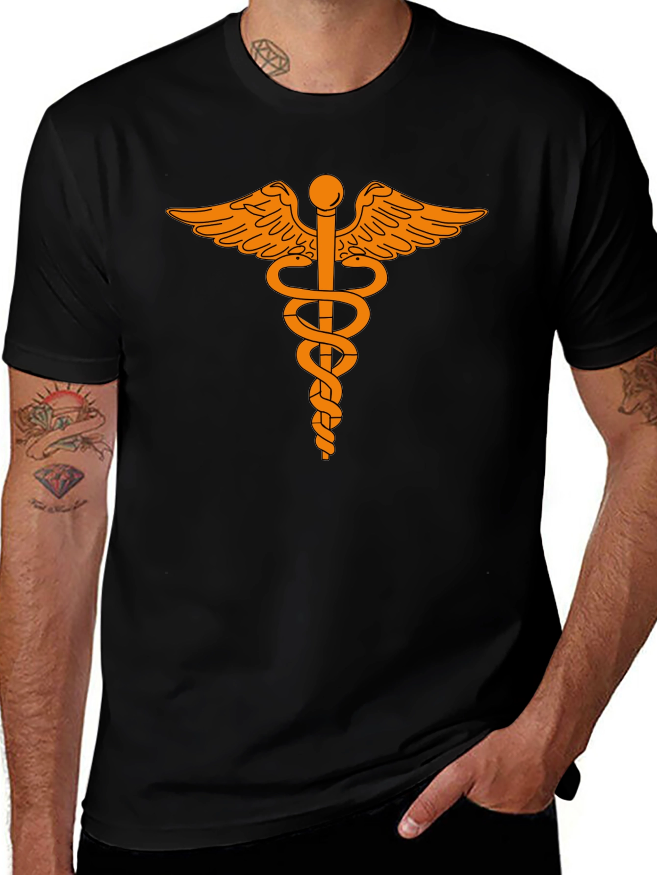 Caduceus Graphic Tee - Medical Symbol Shirt