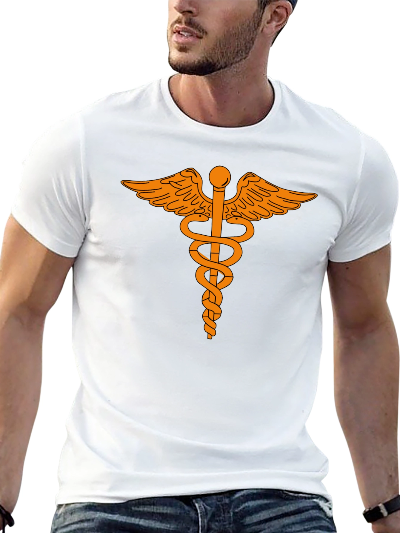 Caduceus Graphic Tee - Medical Symbol Shirt