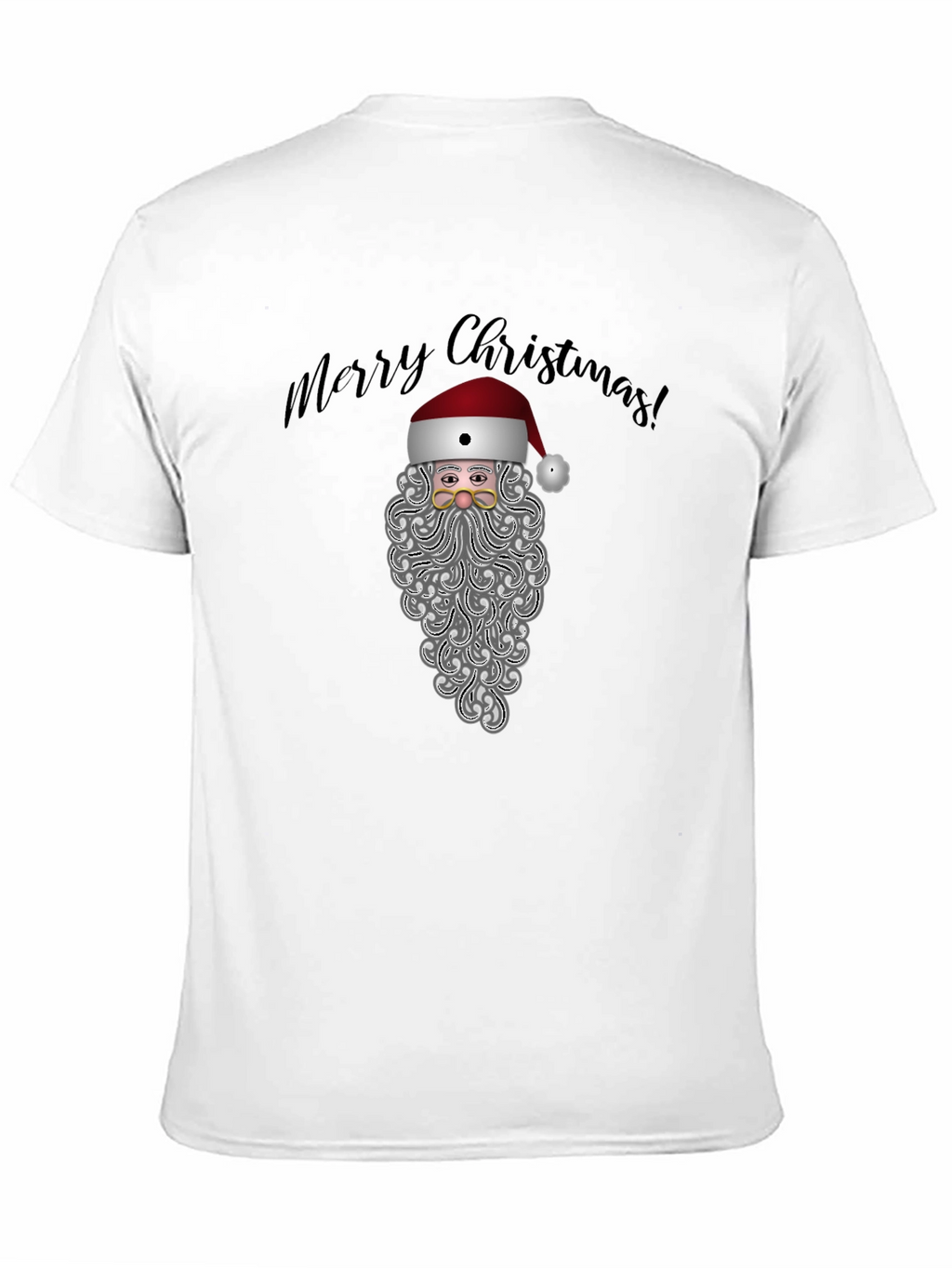 Festive Santa Graphic Tee - Merry Christmas Shirt
