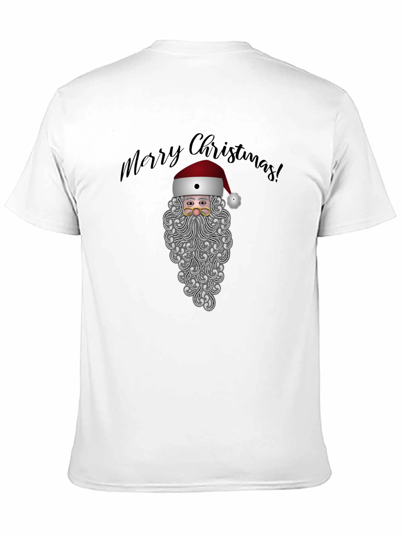 Festive Santa Graphic Tee - Merry Christmas Shirt