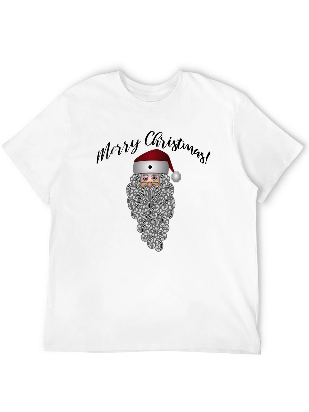 Festive Santa Graphic Tee - Merry Christmas Shirt