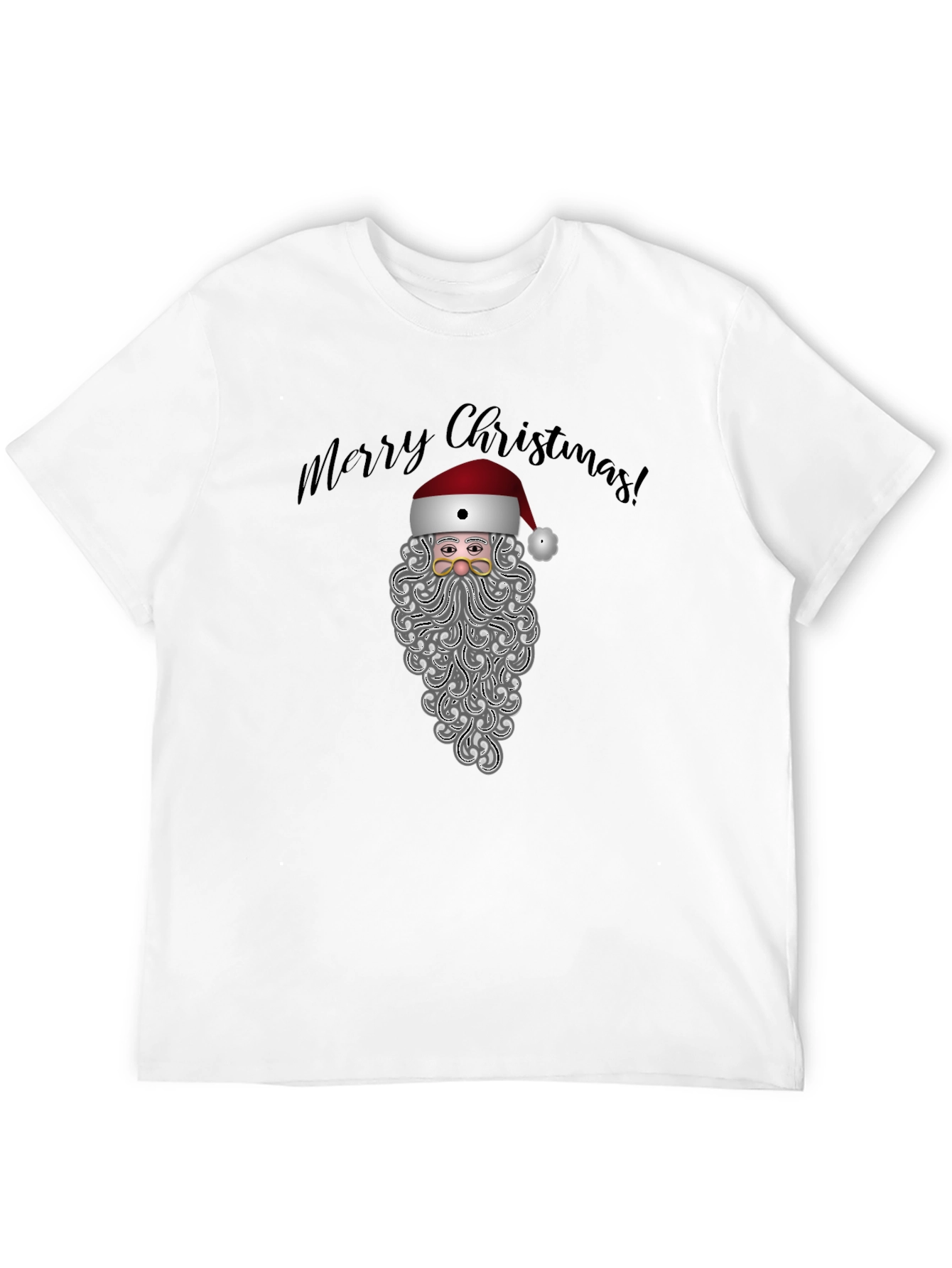 Festive Santa Graphic Tee - Merry Christmas Shirt