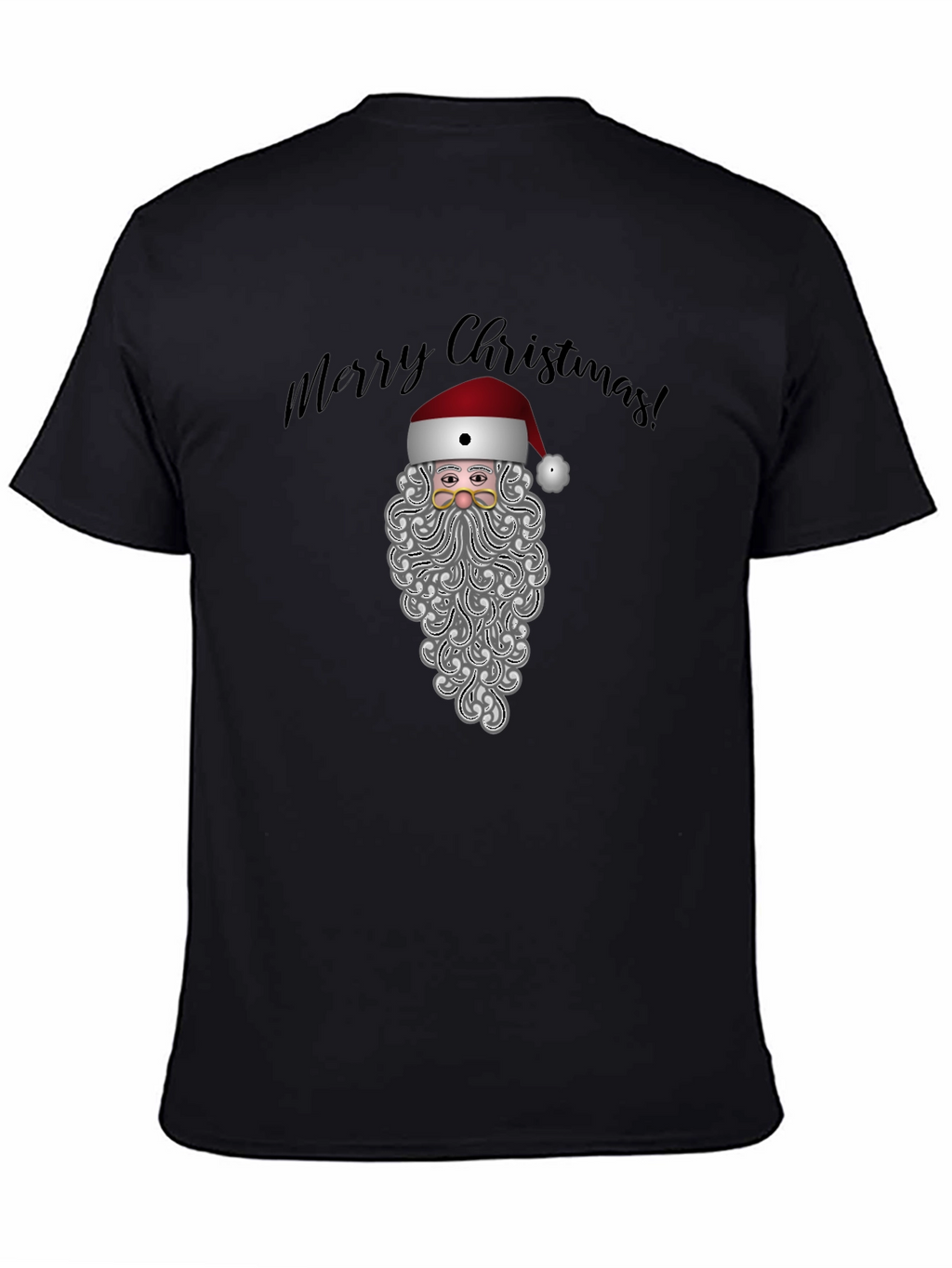 Festive Santa Graphic Tee - Merry Christmas Shirt