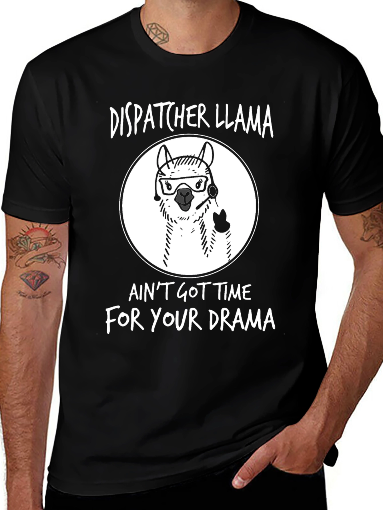 Dispatcher Llama T-Shirt - No Time For Drama