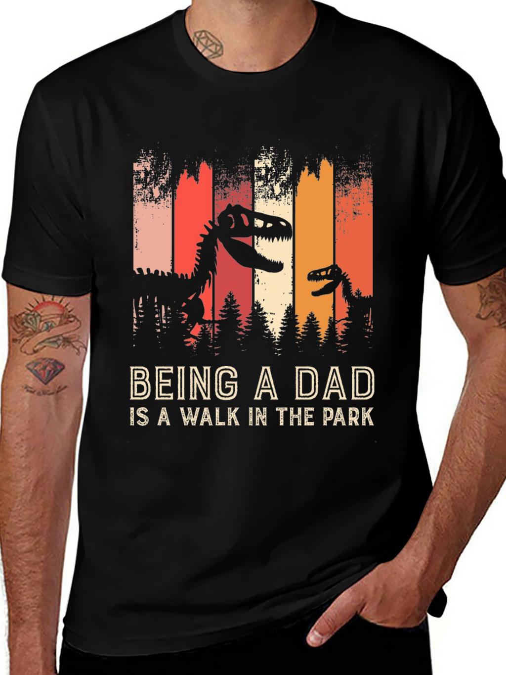 Dad Dinosaur T-Shirt: A Walk in the Park