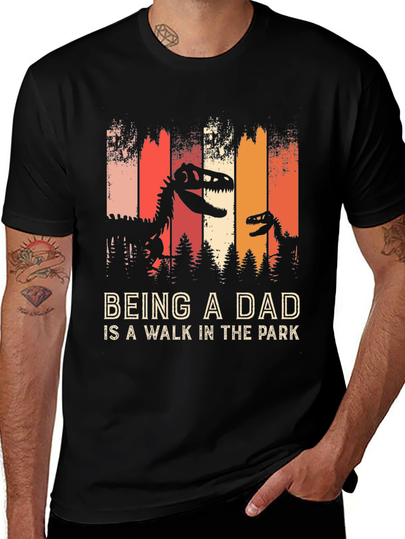 Dad Dinosaur T-Shirt: A Walk in the Park