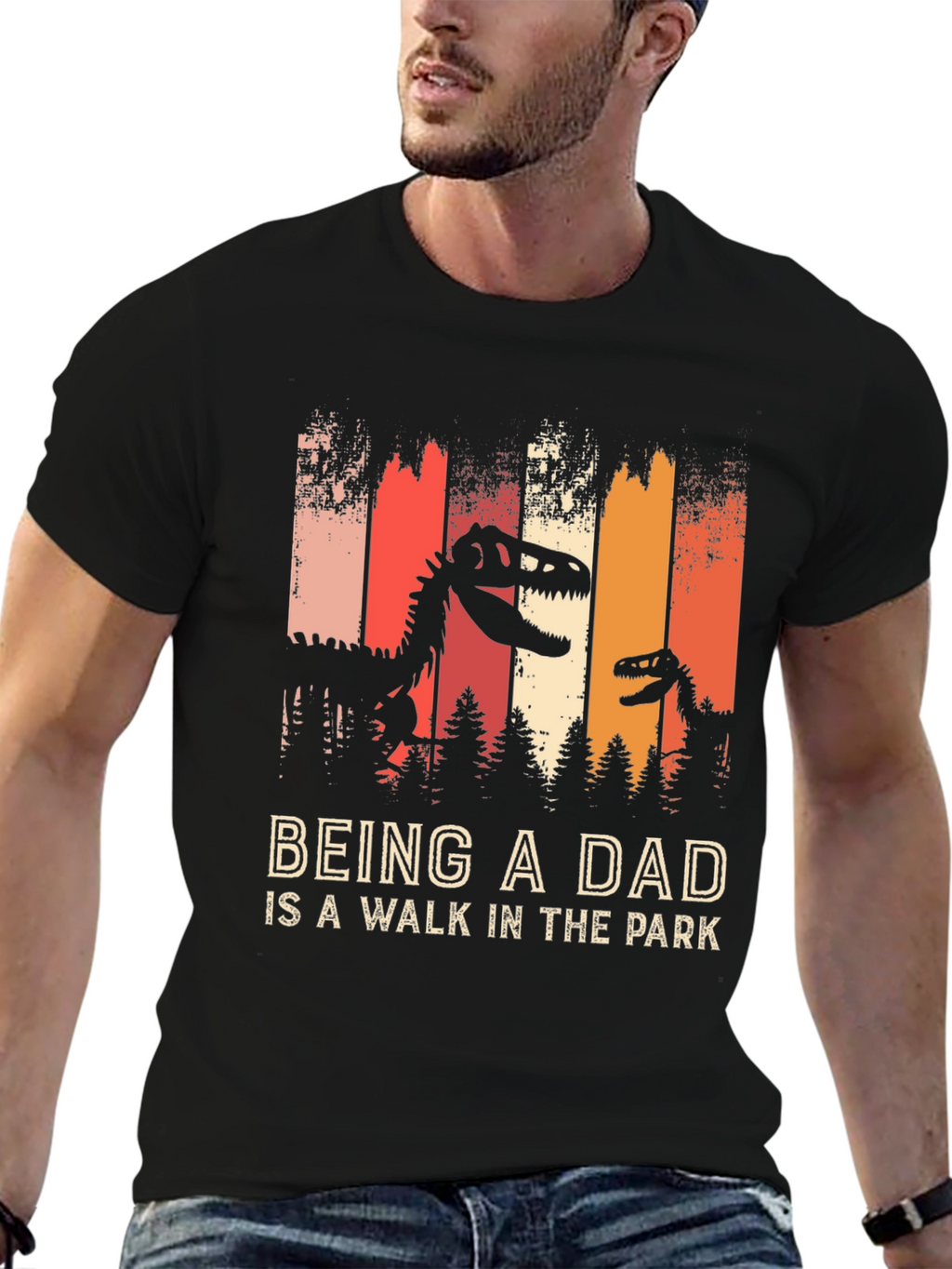 Dad Dinosaur T-Shirt: A Walk in the Park
