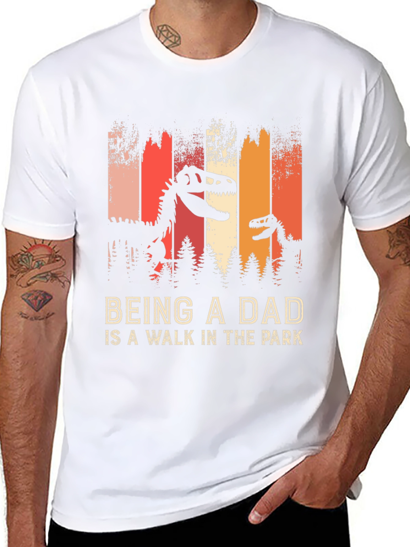 Dad Dinosaur T-Shirt: A Walk in the Park